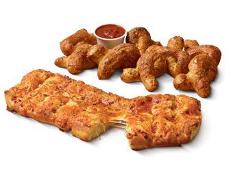 Domino's products including Stuffed Cheesy Bread and Bread Twists